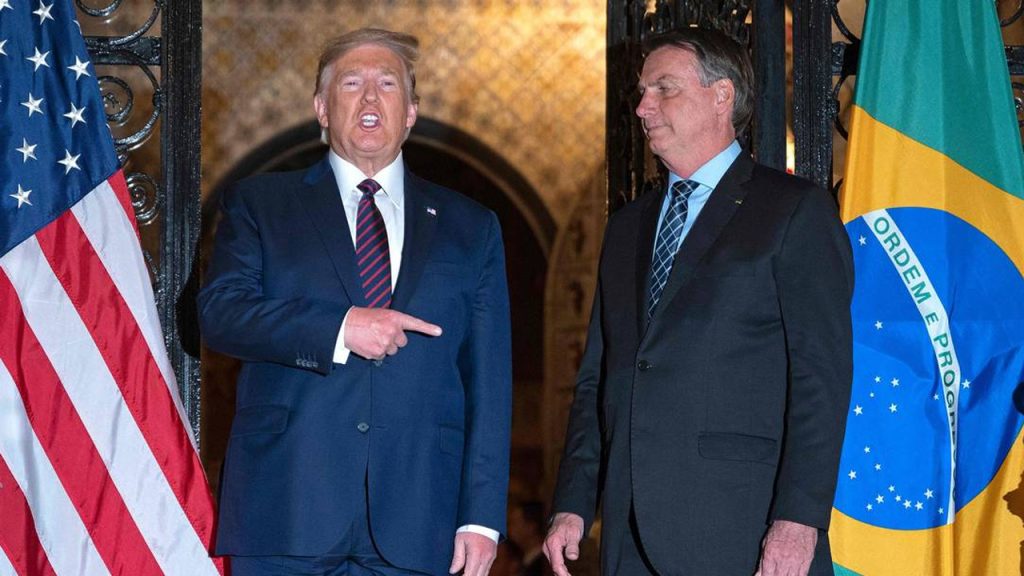 Trump e Bolsonaro, juntos.